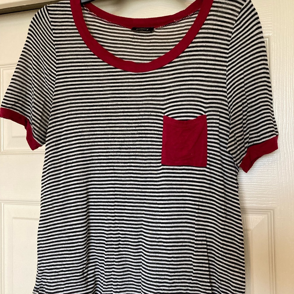 Poetry Black & White Striped Shirt